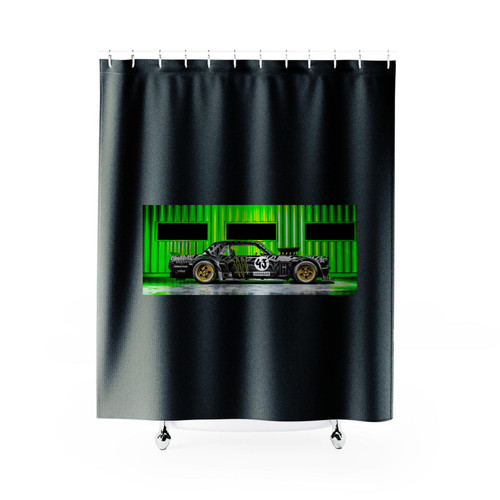 Hoonigan Mustang Car Shower Curtain