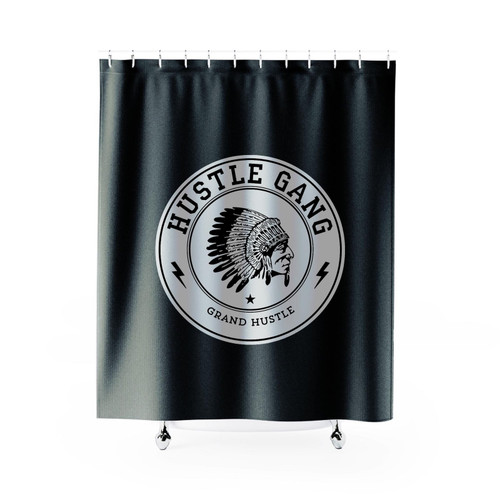 Hustle Gang Grand Hustle Logo Shower Curtain
