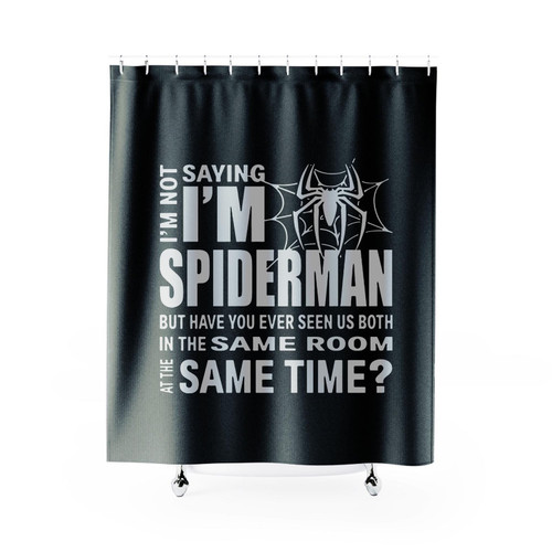 I'm Not Saying I'm Spiderman Superhero Comic Shower Curtain