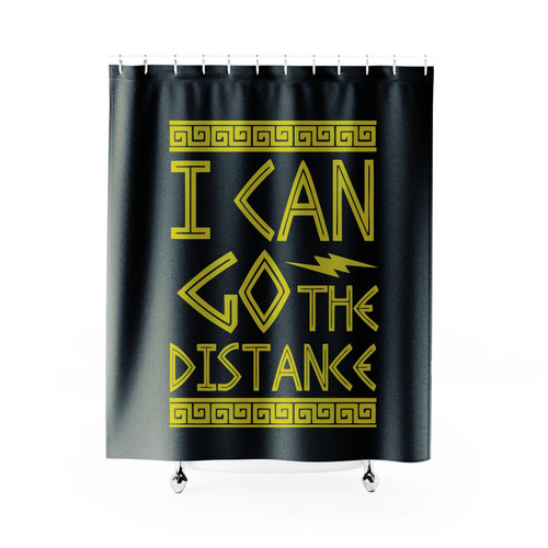 I Can Go The Distance Disney Blue Hercules Quote Megara Shower Curtain