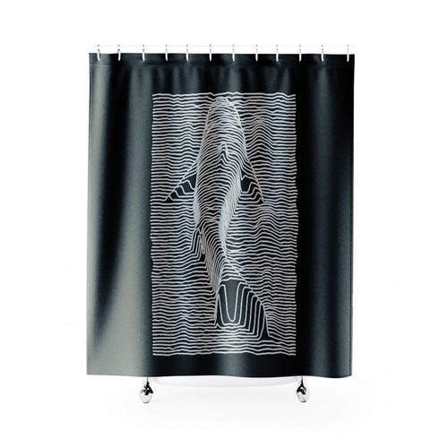 Jaws Division Funny Mashup Jaws Movie Joy Division 2 Shower Curtain