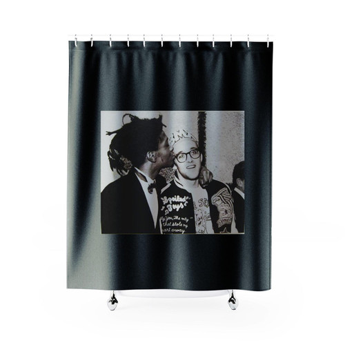 Keith Haring X Jean- Michel Basquiat Shower Curtain