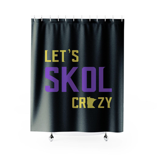 Let's Skol Crazy Minnesota Vikings Football Shower Curtain