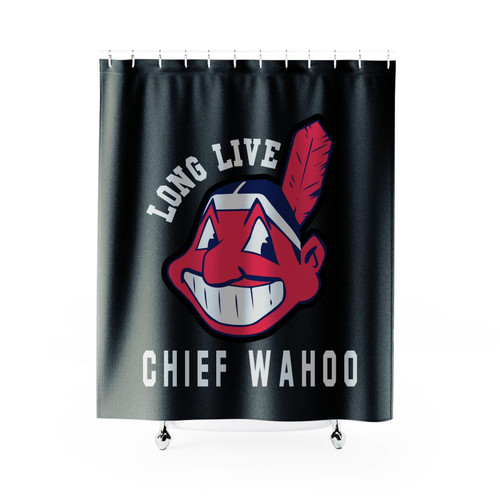 Long Live Chief Wahoo Cleveland Indians Baseball Shower Curtain