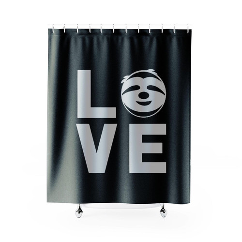 Love Sloths Lazy Sloth Smiling Face Shower Curtain