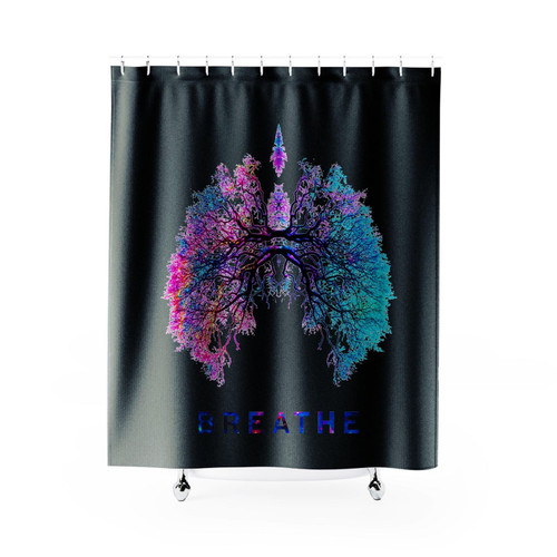 Lungs Breathe Tree Of Life Yoga Shower Curtain