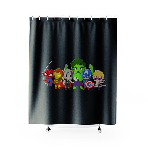 Men Of Marvel Superhero Shower Curtain