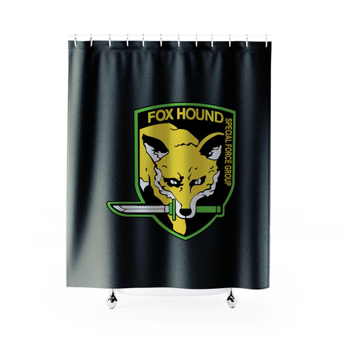 Metal Gear Fox Hound Logo Shower Curtain