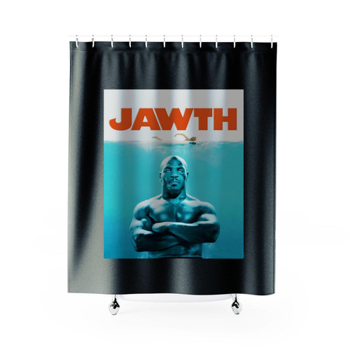 Mike Tyson Jaws Jawth Parody Funny Shower Curtain