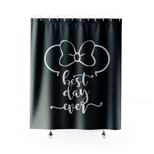 Minnie Ears Best Day Ever Disney Shower Curtain