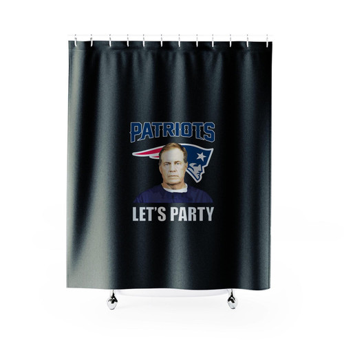 Patriots Let's Party Bill Belichick Shower Curtain