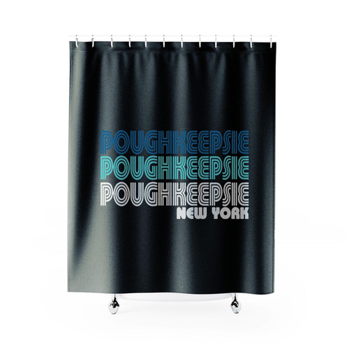 Poughkeepsie New York Retro Color Shower Curtain