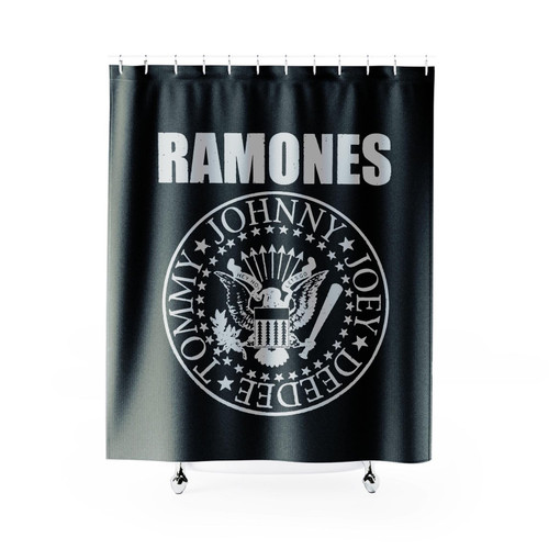 Ramones Logo Rock Bands Shower Curtain