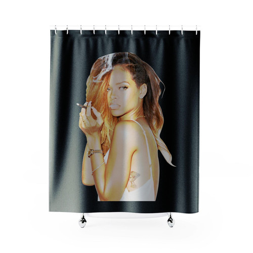 Rihanna Smoking Cigarette Robyn Rihanna Fenty Home Shower Curtain