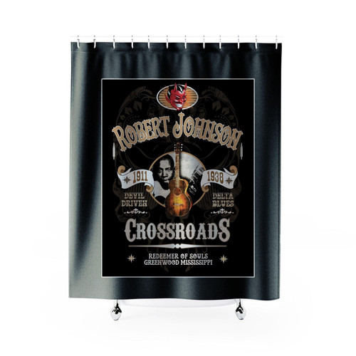 Robert Johnson Devil Driven Delta Blues Shower Curtain