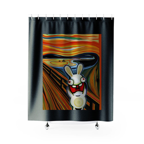 Screaming Rabbit Shower Curtain