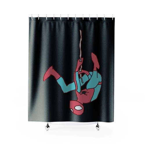 Spiderman Marvel Comics Cute Spidey Red Blue Superhero Shower Curtain