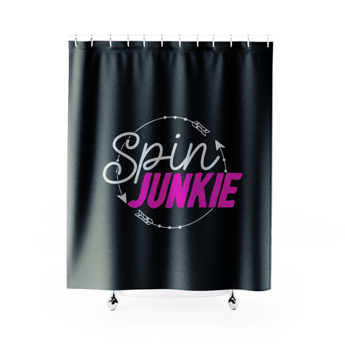 Spin Junkie Shower Curtain