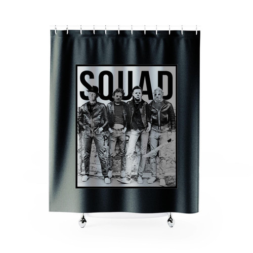 Squad Horror Halloween Shower Curtain