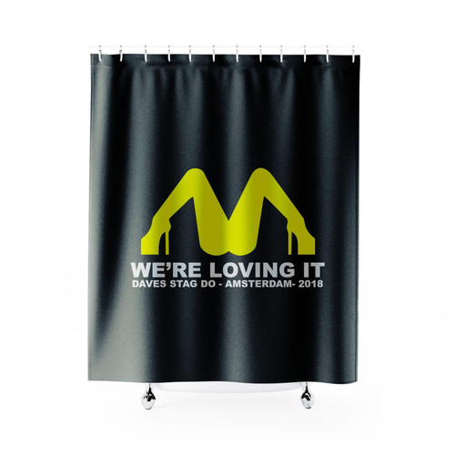 Stag Do Mcdonalds Drinking Beer Shower Curtain