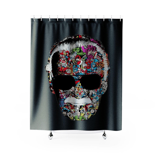 Stan Lee Face Art 2 Shower Curtain