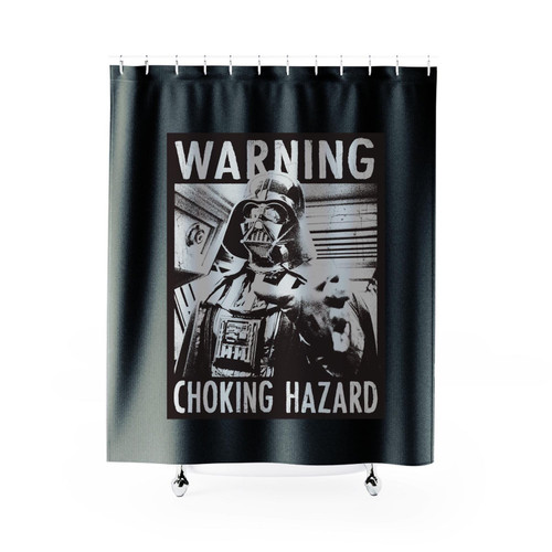 Star Wars Darth Vader Warning Choking Hazard Shower Curtain