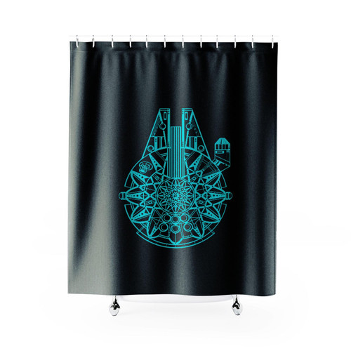 Star Wars Millennium Falcon Glow In The Dark Shower Curtain