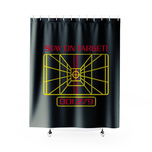 Stay On Target X-Wing Computer Star Wars Quote Shower Curtain
