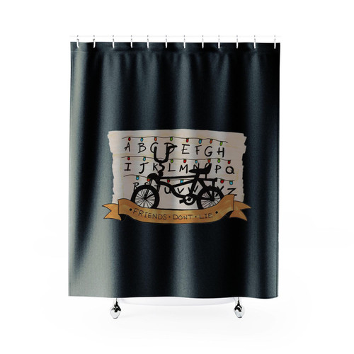 Stranger Things Friends Dont Lie Shower Curtain