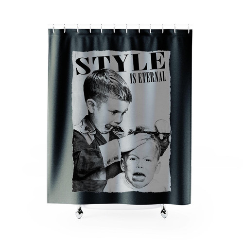 Style Is Eternal Funny Barber Shower Curtain