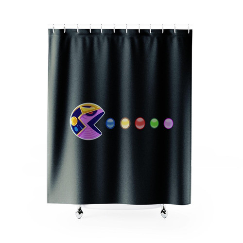 Thanos Pac Man Mash Up Shower Curtain