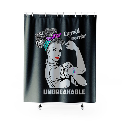 Thyroid Warrior Unbreakable Shower Curtain