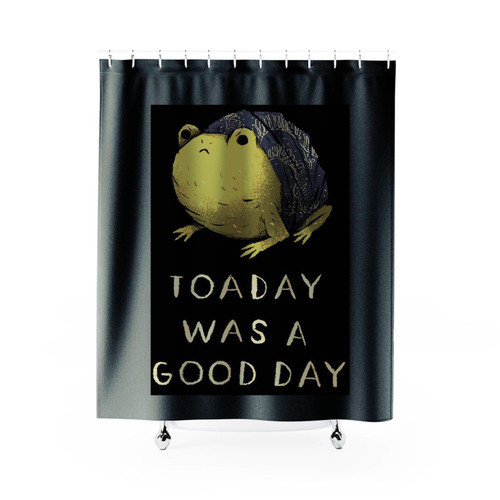 Toaday Was A Good Day Toad Shower Curtain