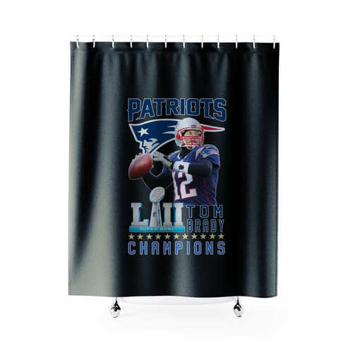 Tom Brady New England Patriots Super Bowl Champions 2018 Shower Curtain