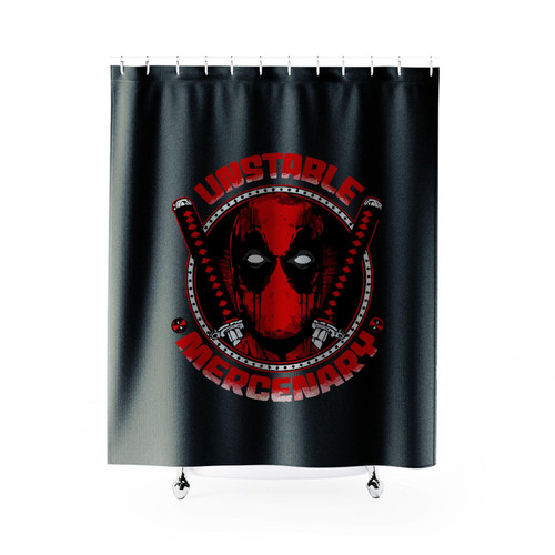 Unstable Mercenary Deadpool Marvel Superhero Shower Curtain