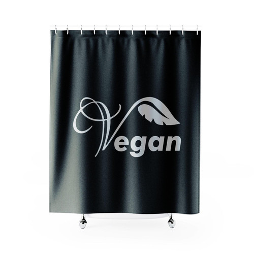 Vegan Vegetarian Shower Curtain