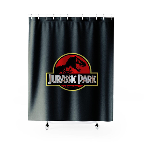 Vintage Style Jurassic Park Ringer Shower Curtain
