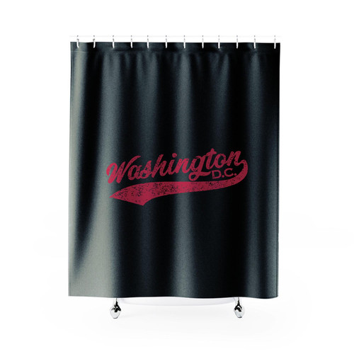 Washington Dc City Script Shower Curtain