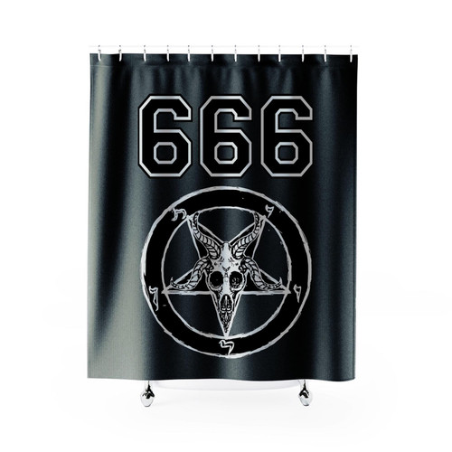 666 Zippered 2 Shower Curtain