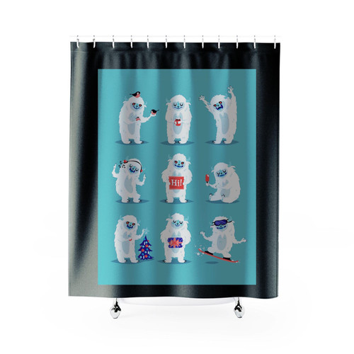 Abominable Cute Yeti Shower Curtain