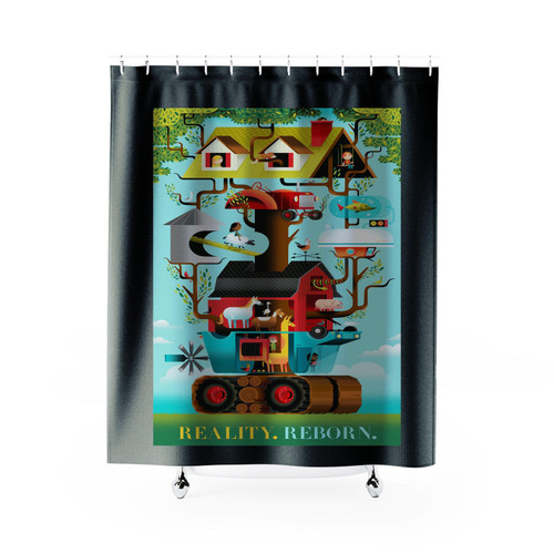 Adobe Invisible Creature Shower Curtain