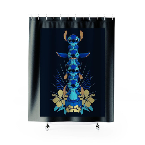 Alien Mood Stitch Totem Shower Curtain
