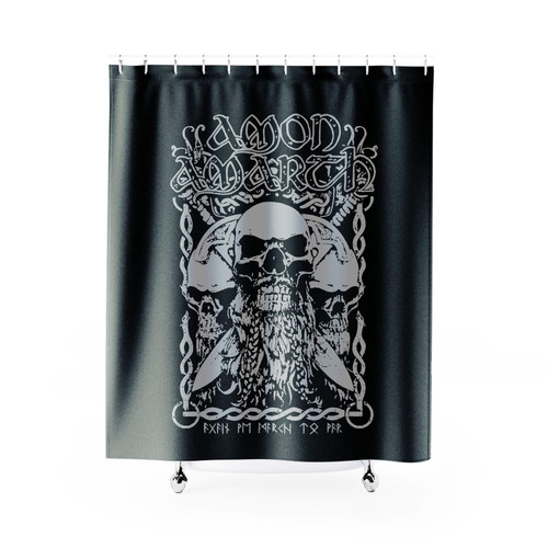 Amon Amarth Bearded Skull Shower Curtain
