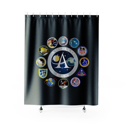 Apollo Missions Patch Shower Curtain