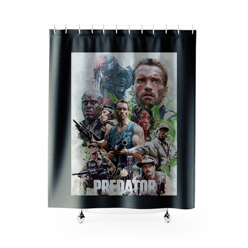 Arnold Schwarzenegger The Predator Alien Shower Curtain