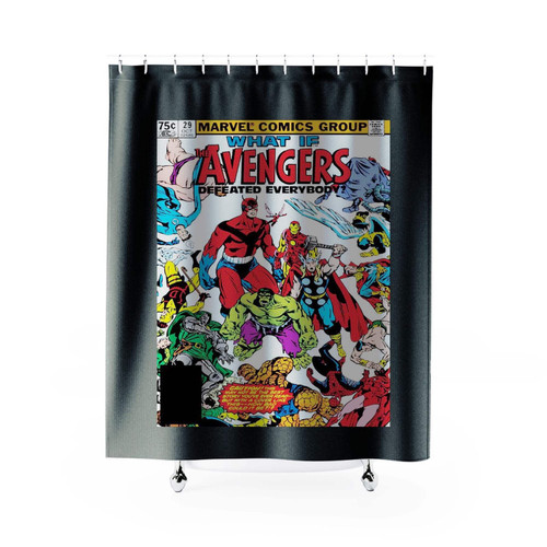 Avengers Wasp Goliath Iron Man Thor Hulk Shower Curtain