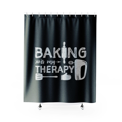 Baking Is My Therapy Shower Curtain