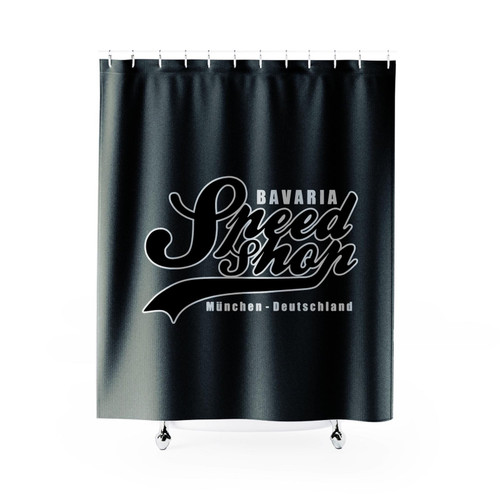 Bavaria Speed Shop German Garage Shower Curtain