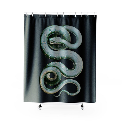 Beautiful Coiled Snake Shower Curtain