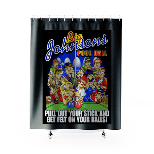 Big Johnson Pool Hall Shower Curtain